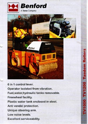 Tandemové vibrační válce Benford TV 1200