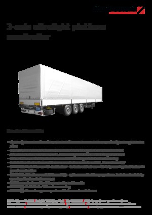 Plachtové návěsy Schwarzmüller 3-axle ultralight platform semitrailer