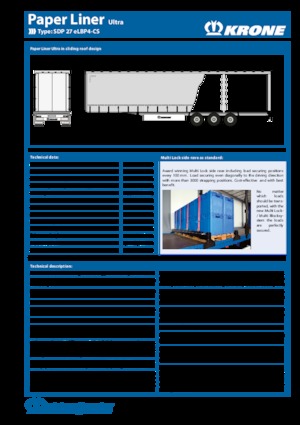 Plachtové návěsy Krone SDP 27 eLUBP-CS