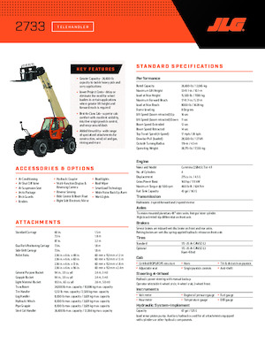 Teleskopické manipulátory JLG 2733