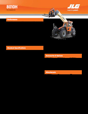 Teleskopické manipulátory JLG 8010H