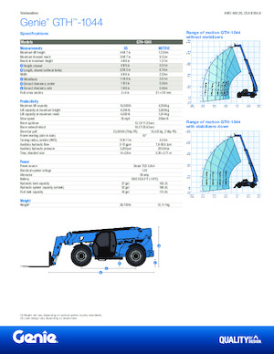 Teleskopické manipulátory Genie GTH-1044