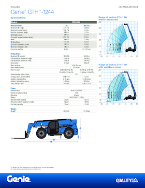 Teleskopické manipulátory Genie GTH-1244