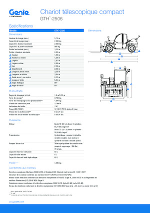 Teleskopické manipulátory Genie GTH-2506