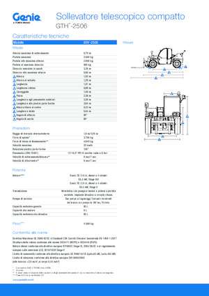 Teleskopické manipulátory Genie GTH-2506