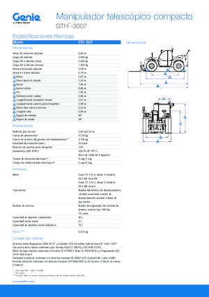 Teleskopické manipulátory Genie GTH-3007