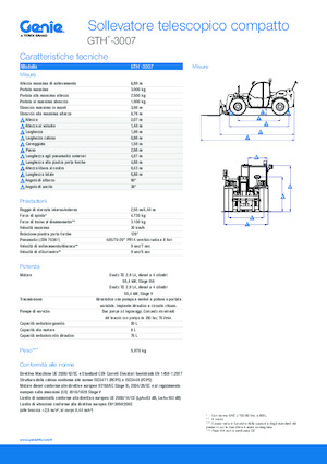 Teleskopické manipulátory Genie GTH-3007