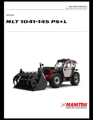 Teleskopické manipulátory Manitou MLT 1041-145 PS+L