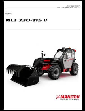 Teleskopické manipulátory Manitou MLT 730-115 V