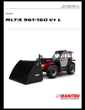 Teleskopické manipulátory Manitou MLT-X 961-160 V+ L