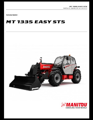 Teleskopické manipulátory Manitou MT 1335 easy