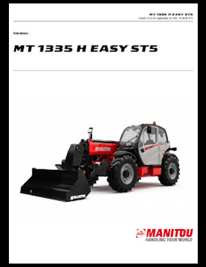 Teleskopické manipulátory Manitou MT 1335 H easy