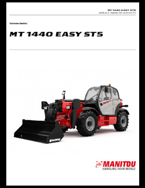 Teleskopické manipulátory Manitou MT 1440 Standart EASY