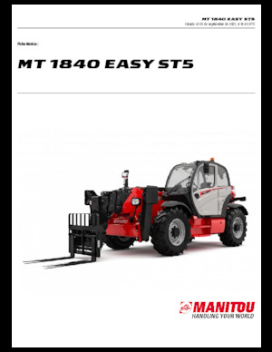 Teleskopické manipulátory Manitou MT 1840 Standard EASY