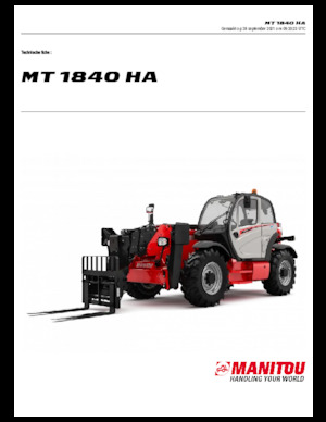 Teleskopické manipulátory Manitou MT 1840 HA