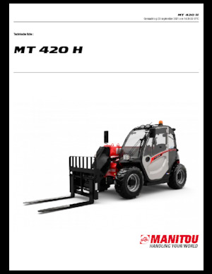 Teleskopické manipulátory Manitou MT 420 H