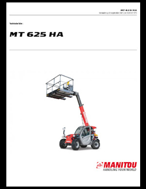 Teleskopické manipulátory Manitou MT 625 HA