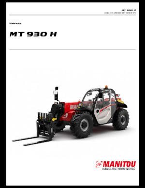 Teleskopické manipulátory Manitou MT 930 H 75 K Standard