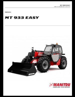 Teleskopické manipulátory Manitou MT 933 EASY Standard