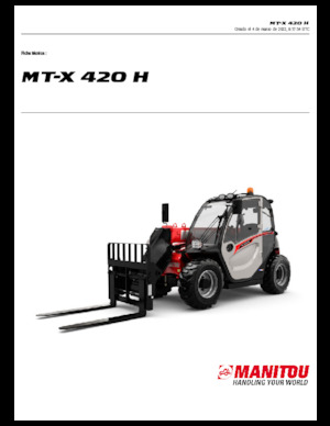 Teleskopické manipulátory Manitou MT-X 420 H