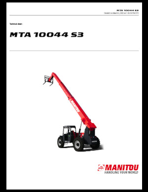 Teleskopické manipulátory Manitou MTA 10044 S3