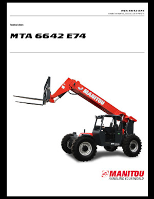 Teleskopické manipulátory Manitou MTA 6642 E74