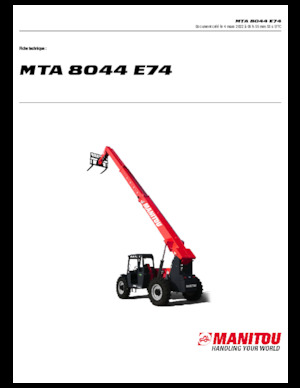 Teleskopické manipulátory Manitou MTA 8044 E74