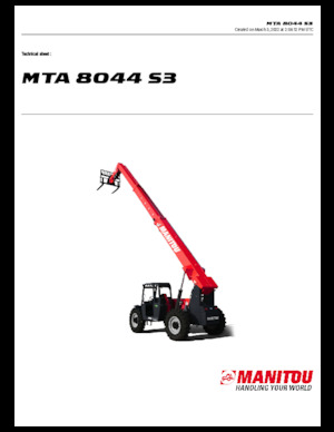 Teleskopické manipulátory Manitou MTA 8044 S3