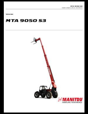 Teleskopické manipulátory Manitou MTA 9050 S3