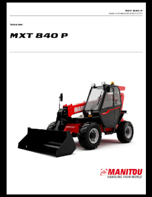 Teleskopické manipulátory Manitou MXT 840 P