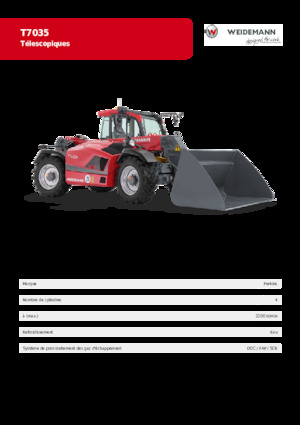 Teleskopické manipulátory Weidemann T7035 