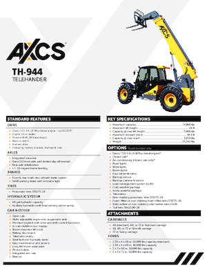 Teleskopické manipulátory AXCS TH-944