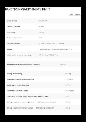 Teleskopické manipulátory Caterpillar TH417D