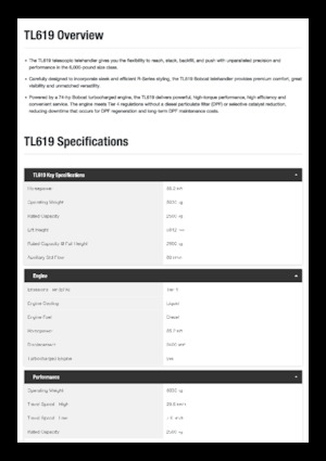 Teleskopické manipulátory Bobcat TL619
