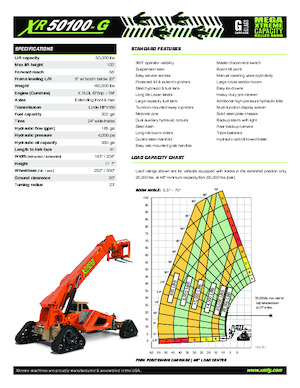 Teleskopické manipulátory Xtreme Trackzilla XR50100-G