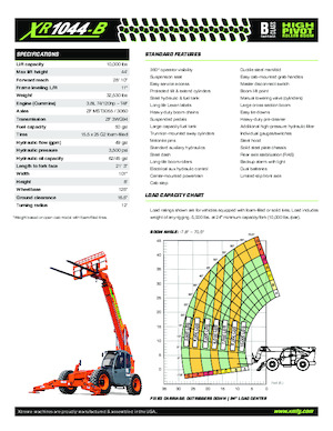 Teleskopické manipulátory Xtreme XR1044-B