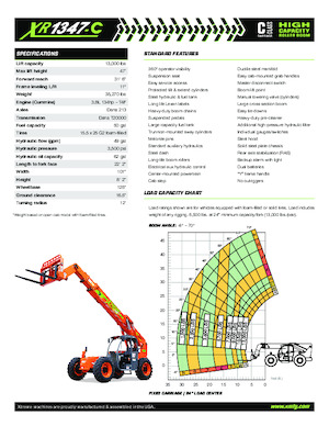 Teleskopické manipulátory Xtreme XR1347-C