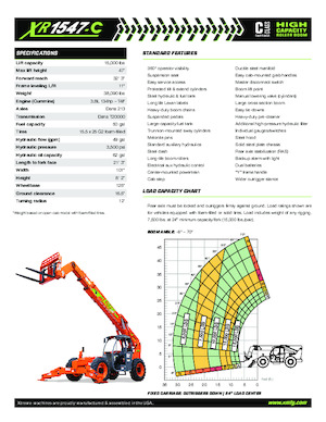 Teleskopické manipulátory Xtreme XR1547-C