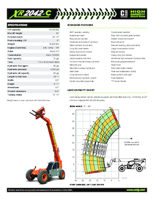 Teleskopické manipulátory Xtreme XR2042-C