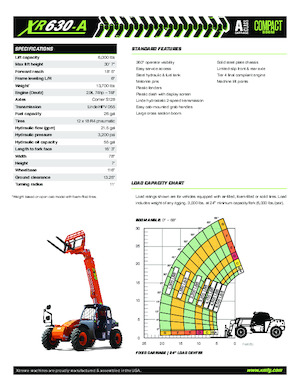 Teleskopické manipulátory Xtreme XR630-A
