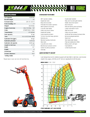 Teleskopické manipulátory Xtreme XR944-B