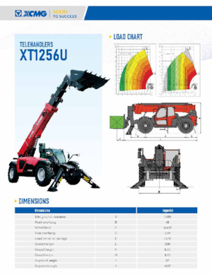 Teleskopické manipulátory XCMG XT1256U