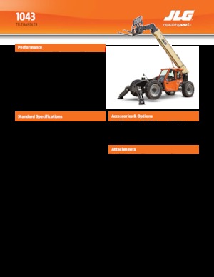 Teleskopické manipulátory JLG 1043
