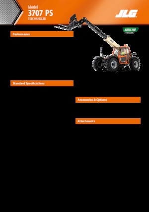 Teleskopické manipulátory JLG 3707 PS