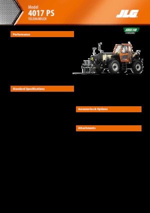 Teleskopické manipulátory JLG 4017 PS