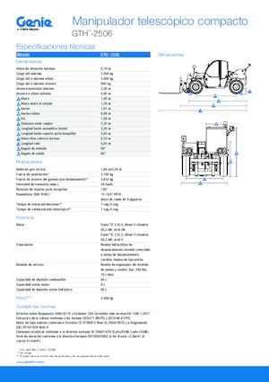 Teleskopické manipulátory Genie GTH-2506