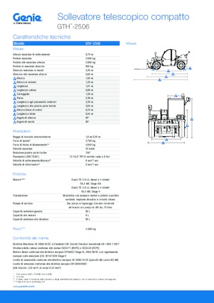 Teleskopické manipulátory Genie GTH-2506
