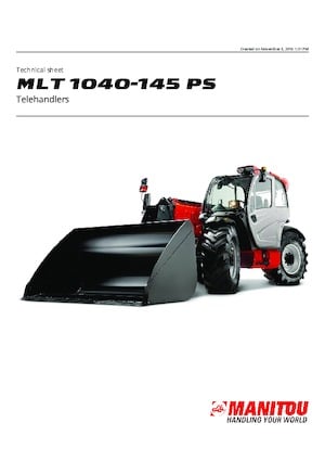 Teleskopické manipulátory Manitou MLT 1040-145 PS