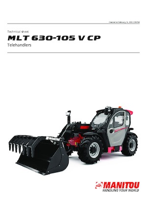 Teleskopické manipulátory Manitou MLT 630-105 V CP