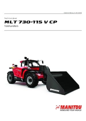 Teleskopické manipulátory Manitou MLT 730-115 V CP